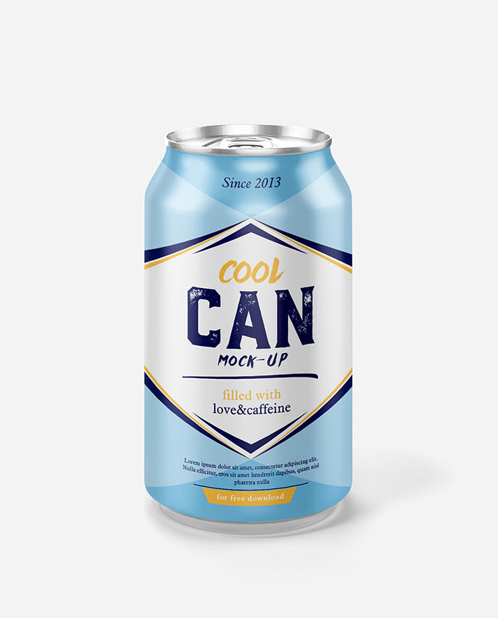 Ultra-Realistic Soda or Beer Can Mockup