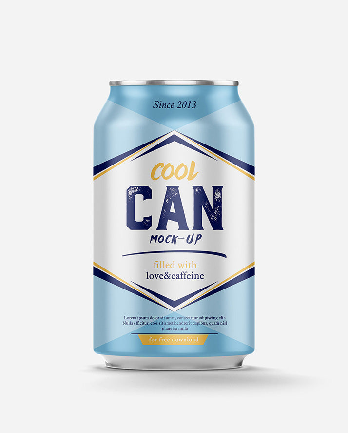 Ultra-Realistic Soda or Beer Can Mockup