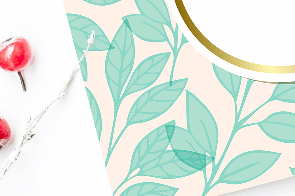 White Greeting Card Mockup on The Table