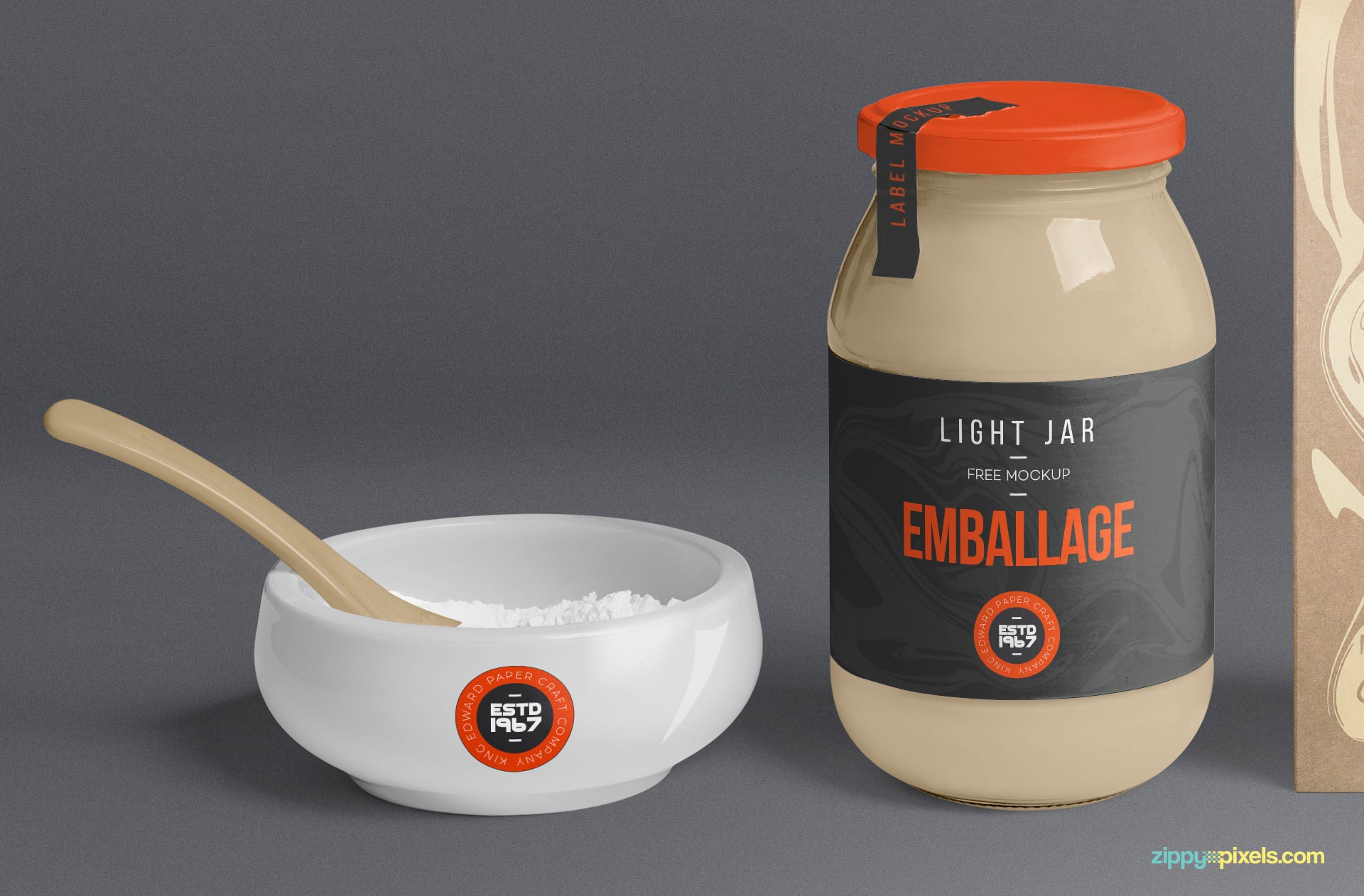 Complete Packaging Jar Mockup