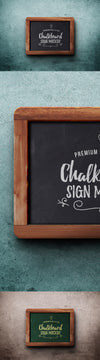 Old Fashioned Chalkboard Sign PSD Mockup