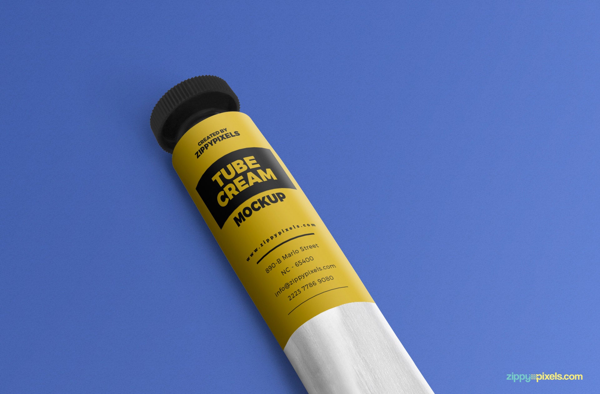 Metal Cream Tube Mockup