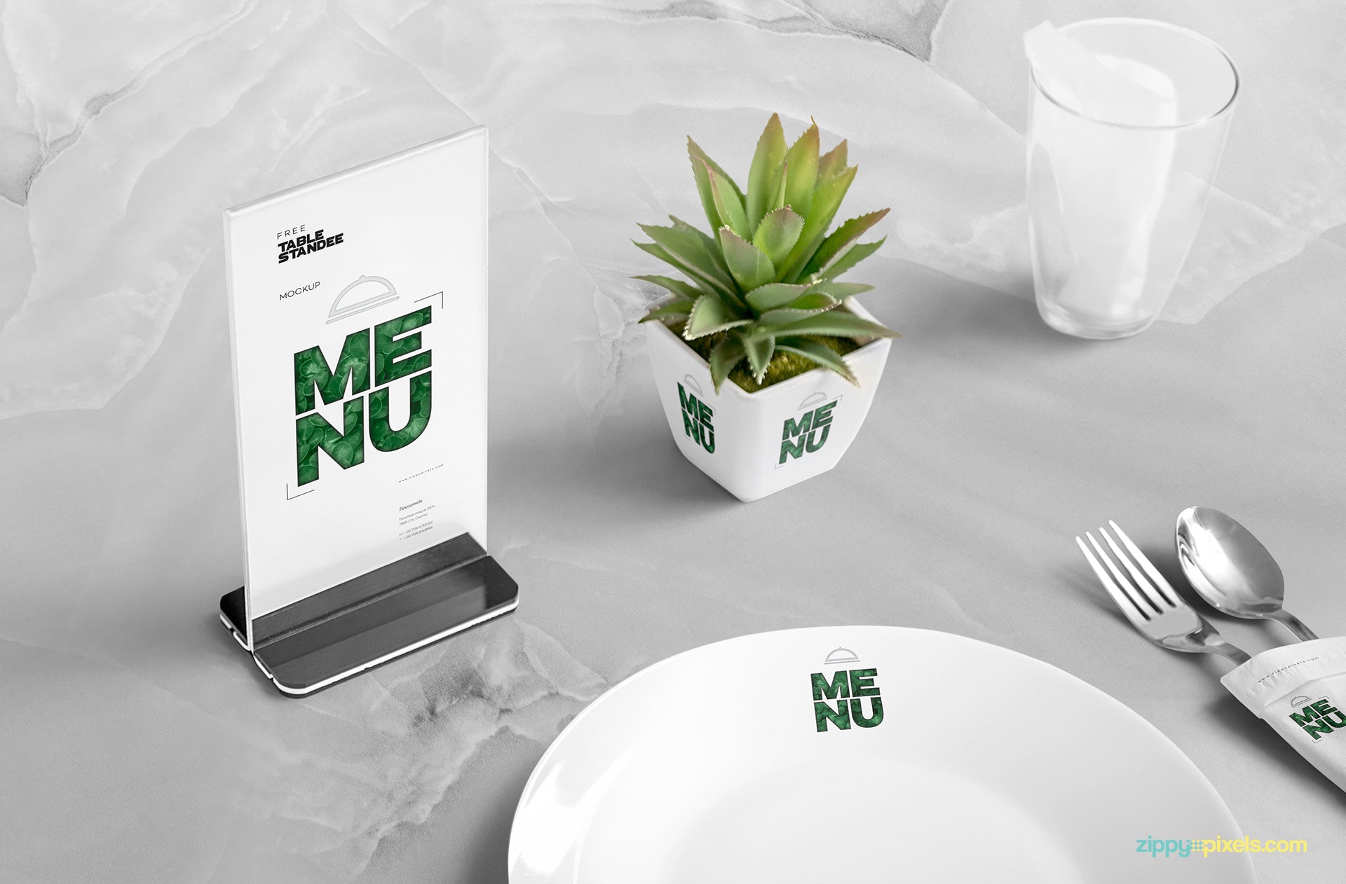 Table Menu Mockup Scene