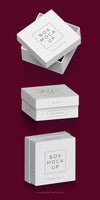 White Square PSD Packaging Box Mockup