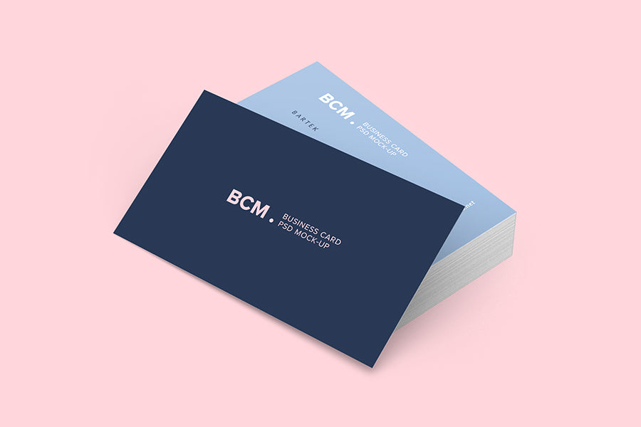 Super-Clean Business Card Mockups Stack Size 90x50