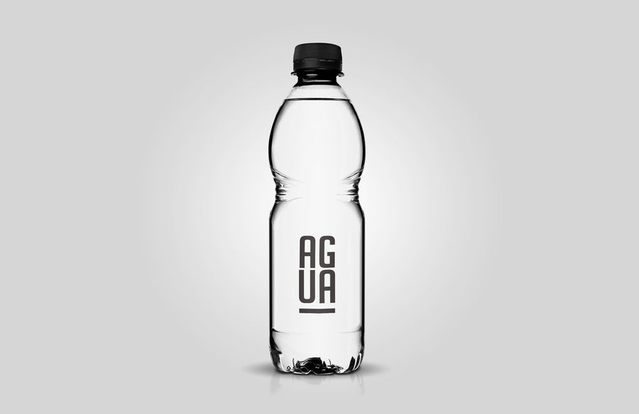 Clear Plastic Bottle Mockup