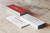 Long or Wide Business Card Stack PSD Mockup
