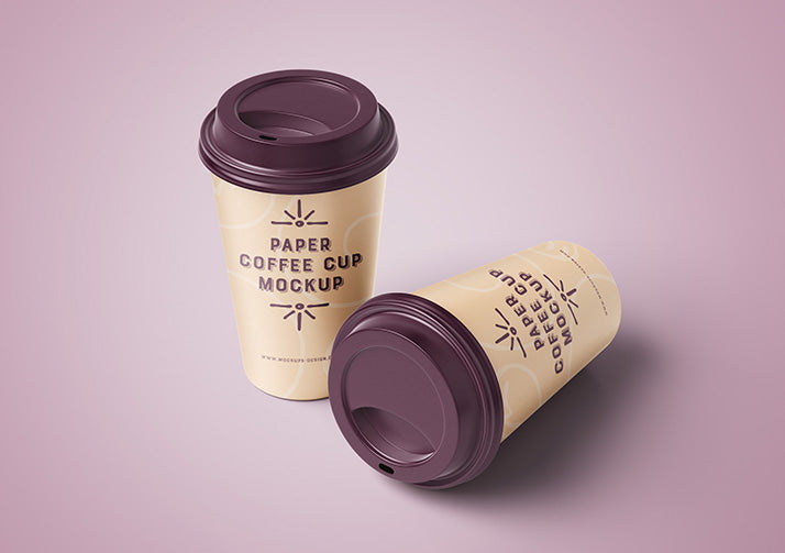 4 x Coffee Cup Mockups Including Various Angles
