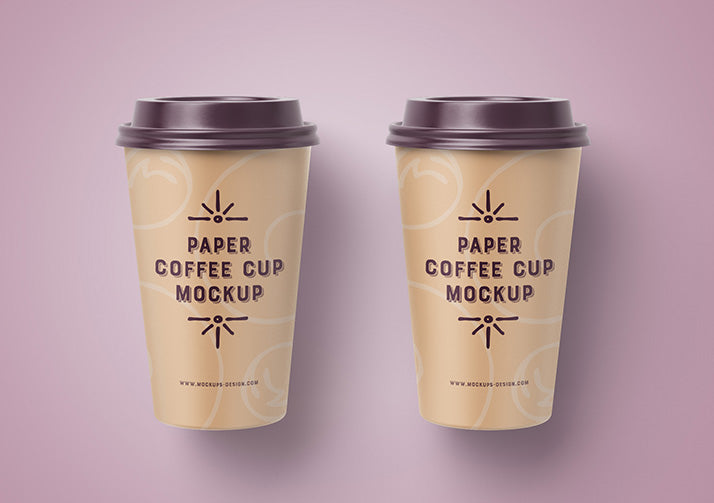 4 x Coffee Cup Mockups Including Various Angles