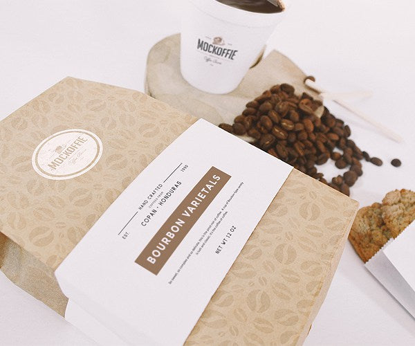 Coffee Bag And Cup Mockup