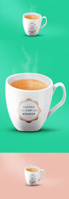 Hot Coffee in a Cup Mockup PSD