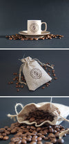 Coffee Cup Mockup with Beans