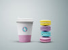Coffee Cup and Cookies or Biscuits Mockup