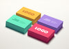 4 Colorful Business Card MockUp
