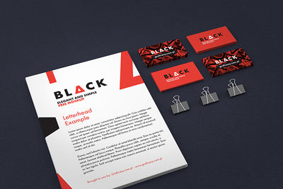 Dark Corporate Identity Mockup with Accessories