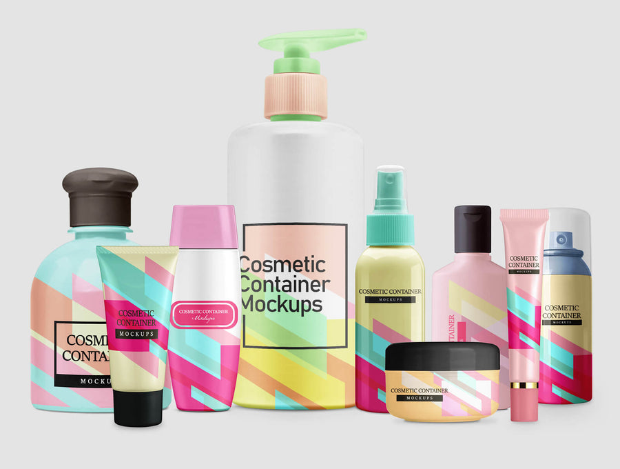 Cosmetic Container Mockups Set