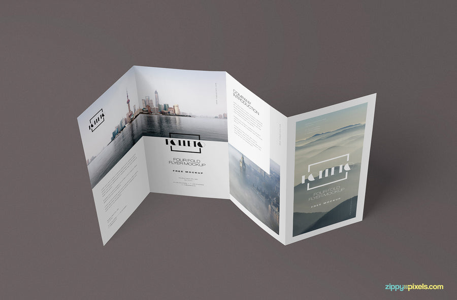 Photo-realistic Folded Brochure Mockup