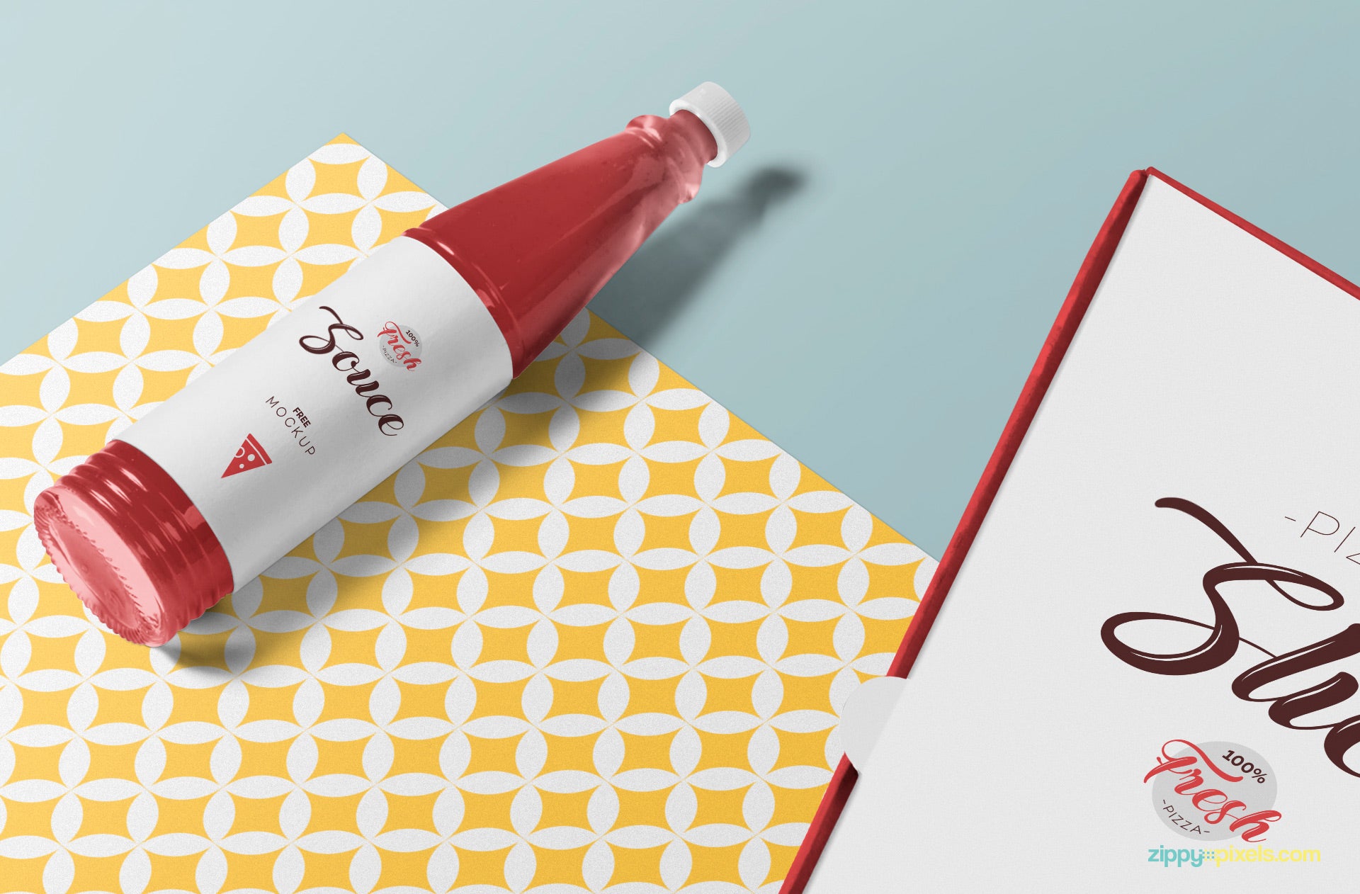 Pizza Slice Box Mockup