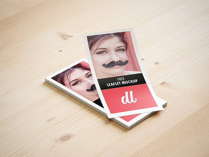 4 x DL Leaflet Brochure Mockup