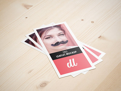 4 x DL Leaflet Brochure Mockup