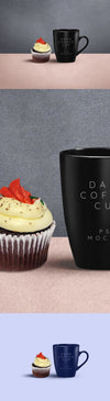 Dark Coffee Mug PSD Mockup