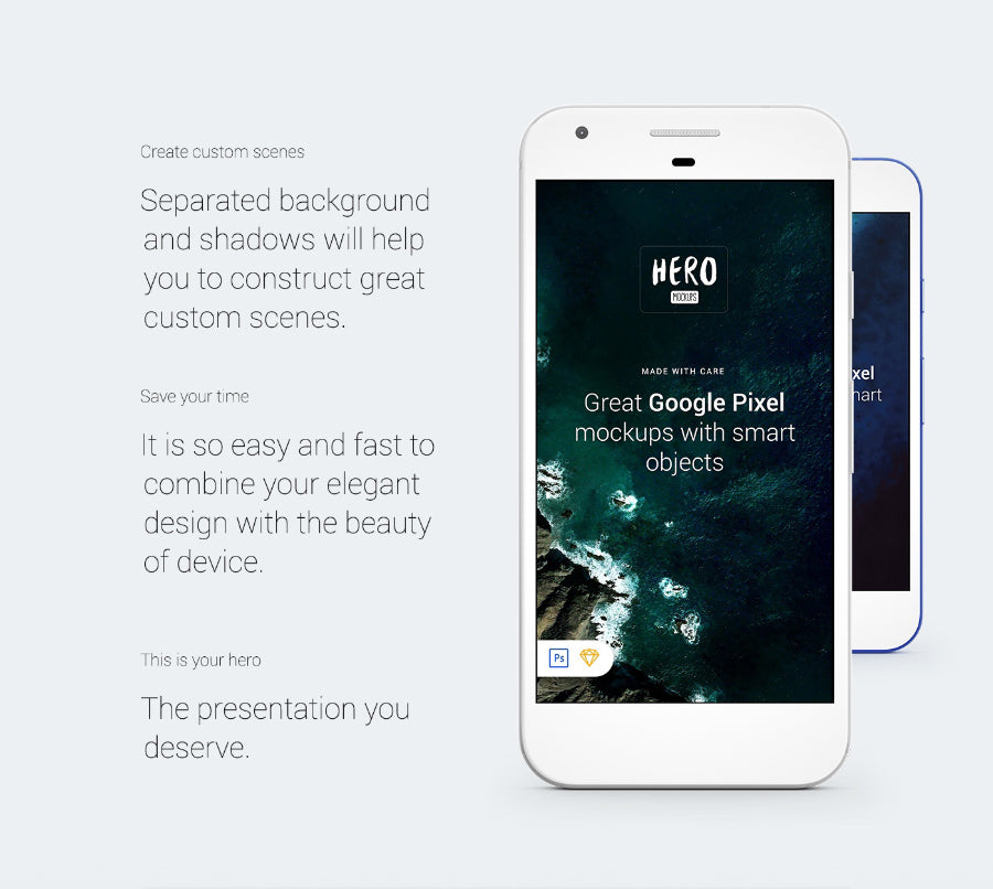HERO Google Pixel Mockup