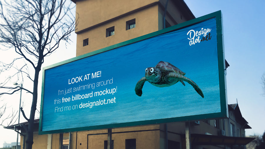 Wide Outdoor Billboard Mockup