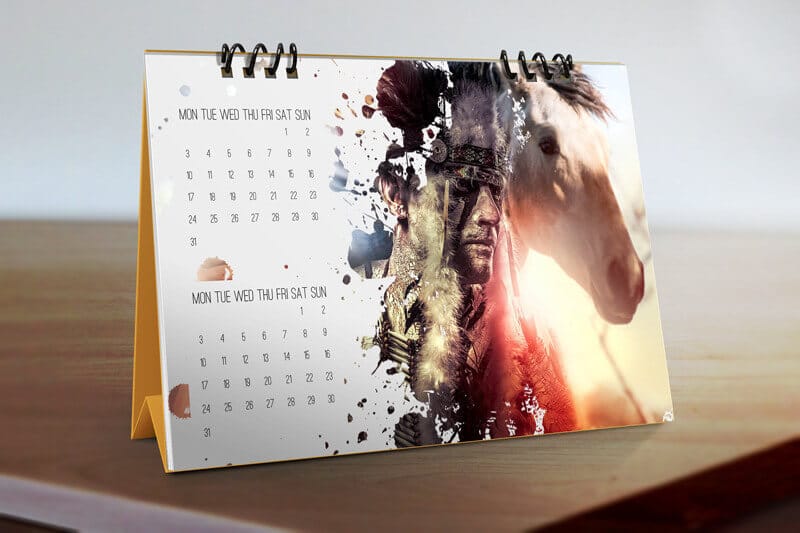 Desk Calendar Mockup