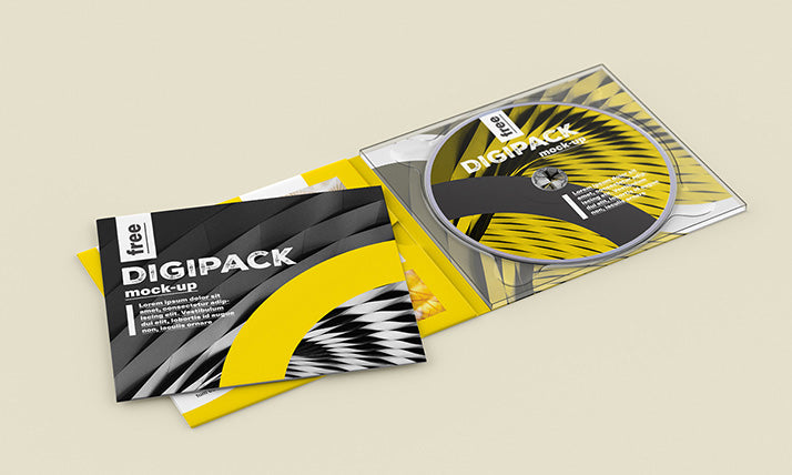 DVD/CD Digital Packaging Mockup