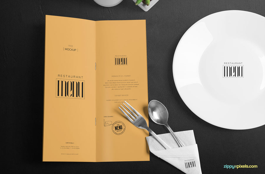 Sophisticated Menu Mockup