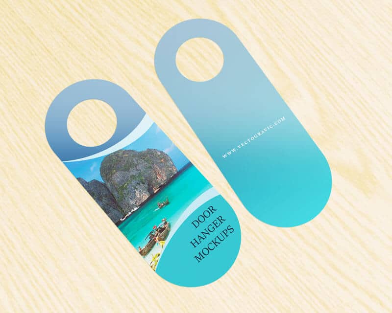 Hotel Door Hanger Mockups
