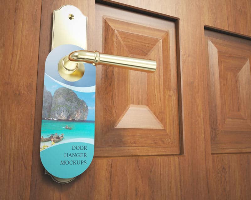 Hotel Door Hanger Mockups