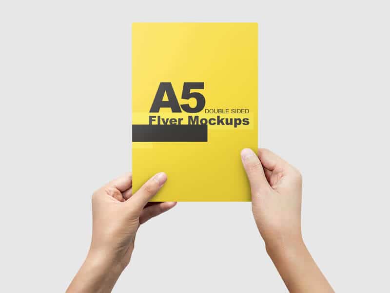 Double Sided A5 Flyer Mockups