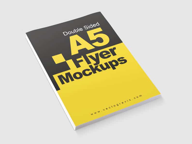 Double Sided A5 Flyer Mockups