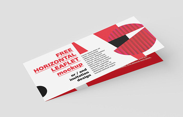 5 x Horizontal DL Leaflet Mockup
