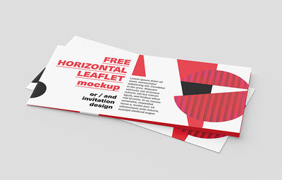 5 x Horizontal DL Leaflet Mockup