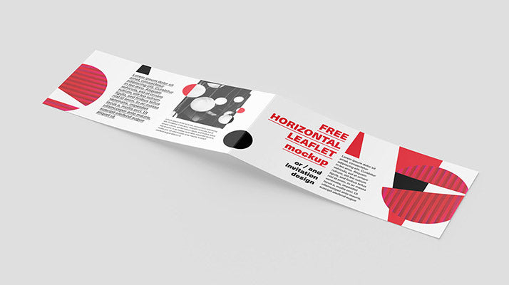 5 x Horizontal DL Leaflet Mockup