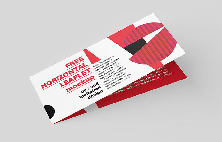 5 x Horizontal DL Leaflet Mockup