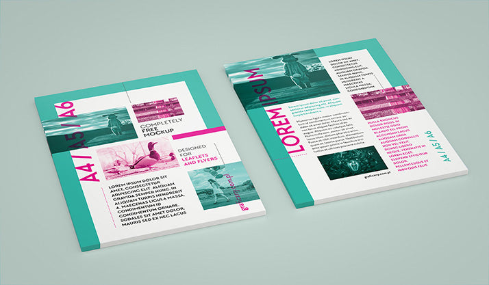 Vertical A4/A5/A6 Leaflet Mockup Set