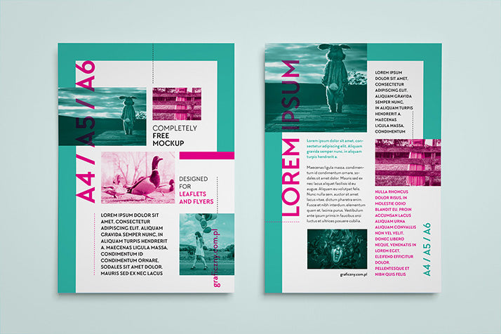 Vertical A4/A5/A6 Leaflet Mockup Set