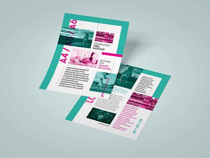 Vertical A4/A5/A6 Leaflet Mockup Set