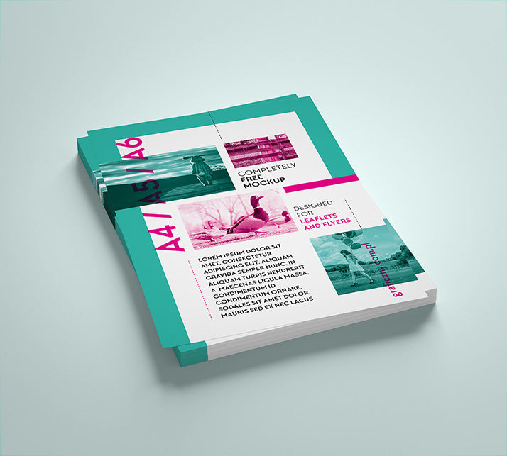 Vertical A4/A5/A6 Leaflet Mockup Set