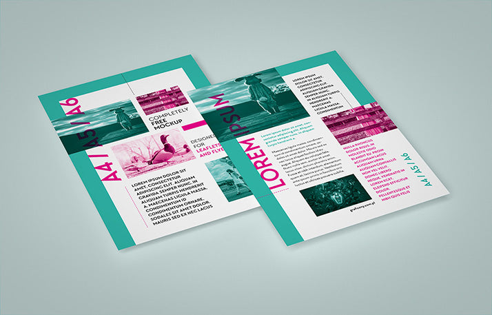 Vertical A4/A5/A6 Leaflet Mockup Set