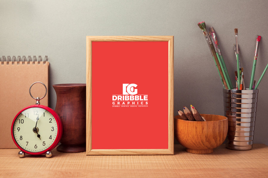 Artistic Wooden Frame Mockup