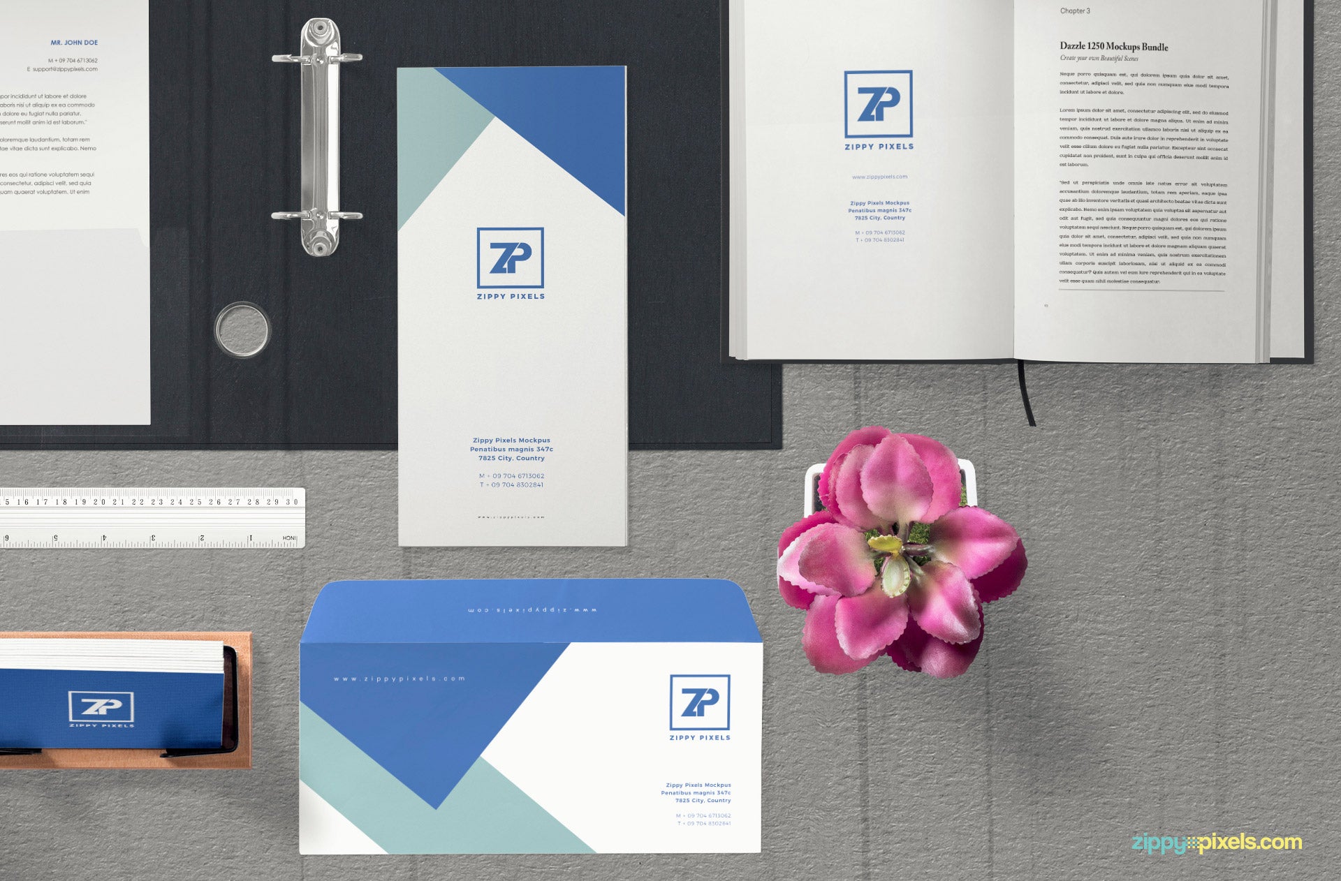 Impressive Corporate Identity Mockup Scene