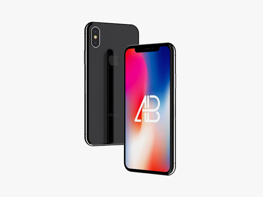 Floating High Resolution iPhone X Mockup