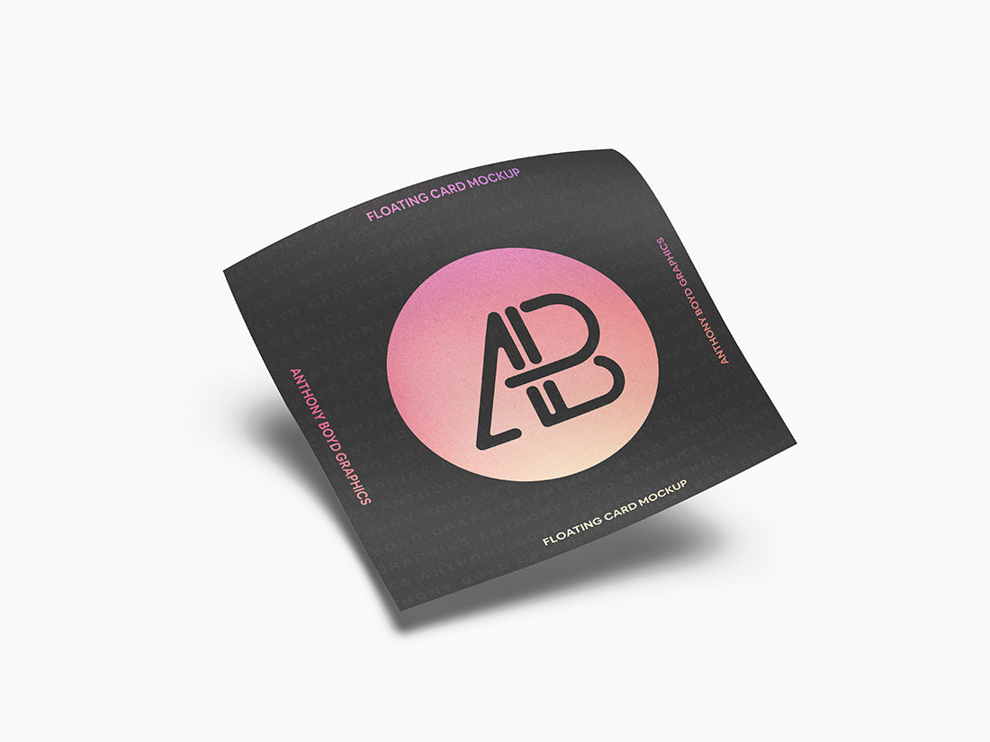 Floating Card Mockup PSD