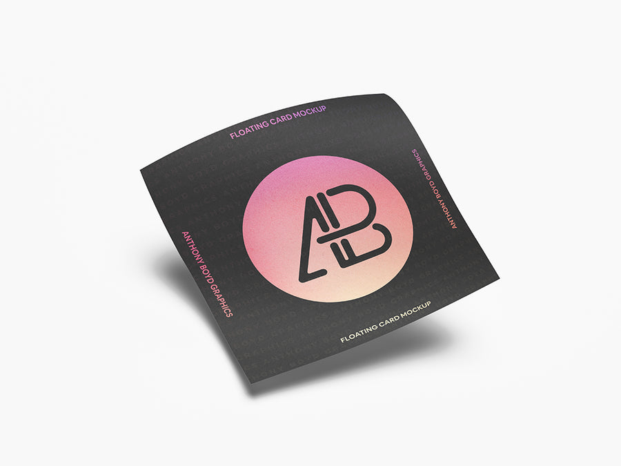 Floating Card Mockup PSD