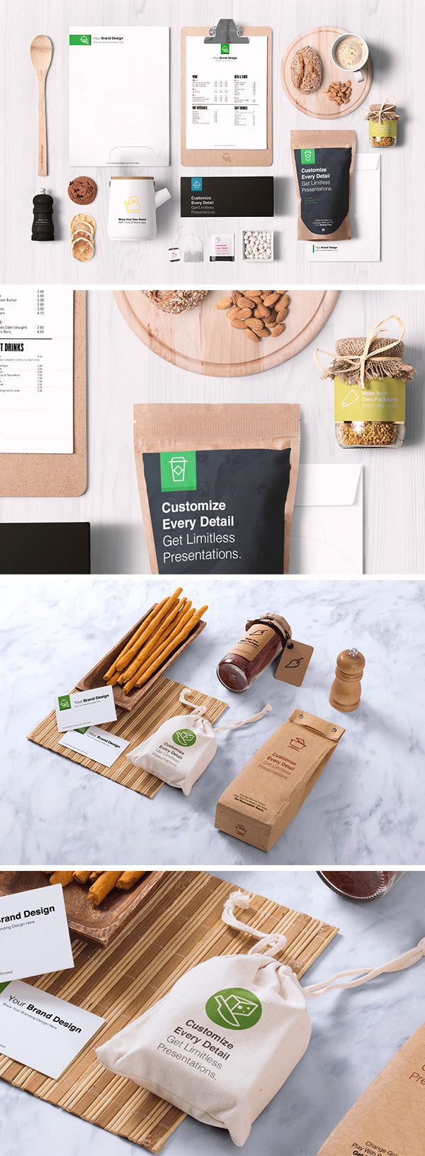 Food Packaging and Branding MockUps