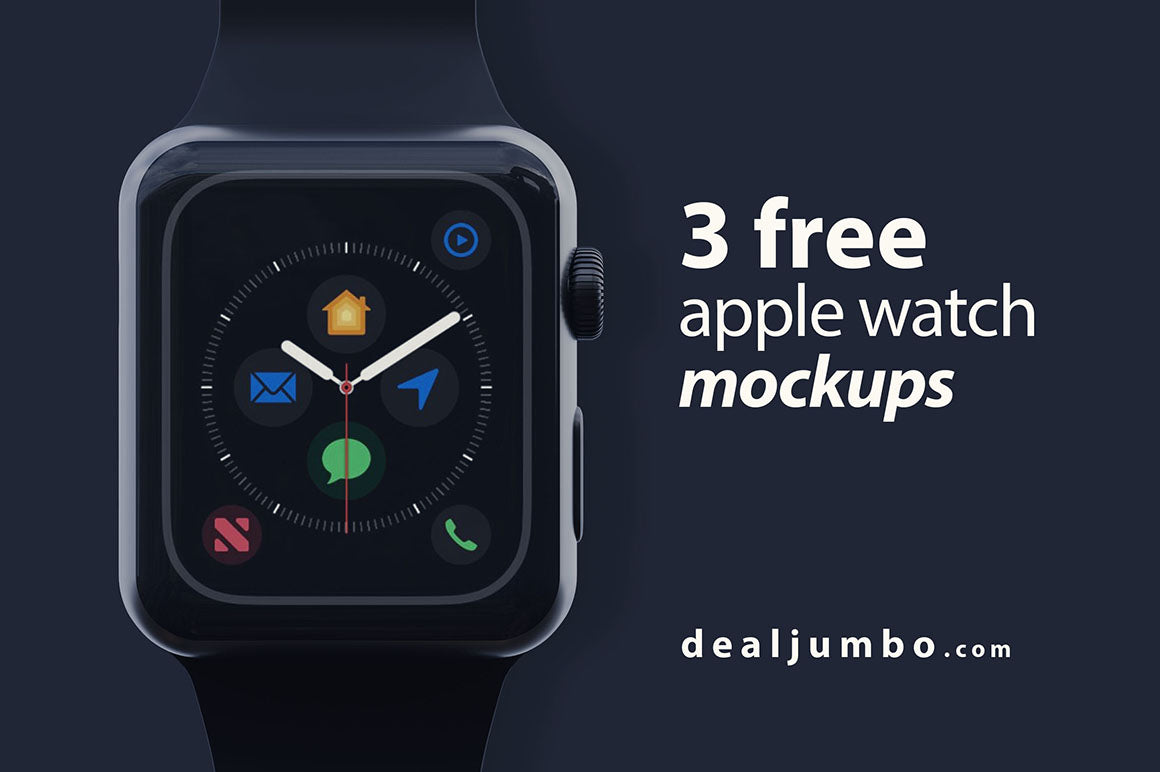 Apple Watch Mockup PSD Set of 3 Smart Watches